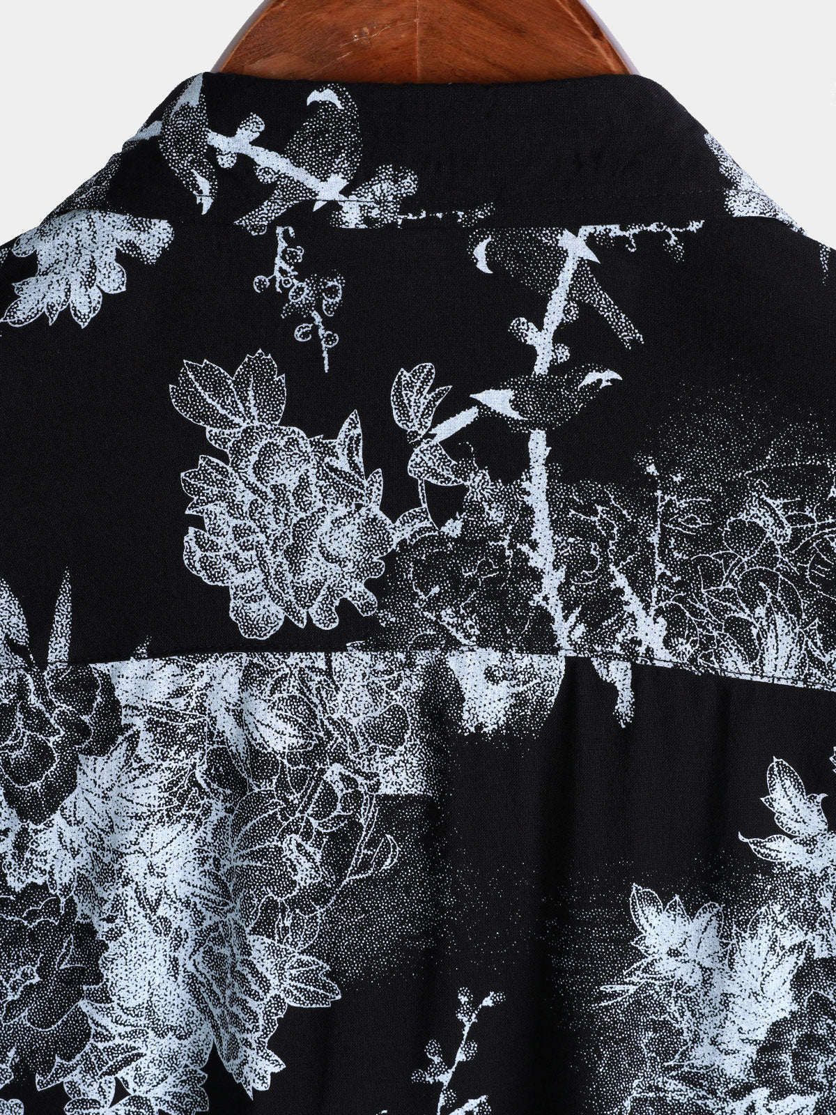 Vintage Floral Button-Up Short-Sleeve Shirt
