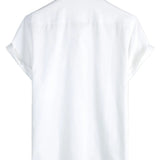 Men's Cotton Short-Sleeve Shirt with Chest Pockets