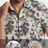 Floral Print Beach Style Short Sleeve Shirt
