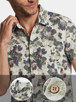 Floral Print Beach Style Short Sleeve Shirt
