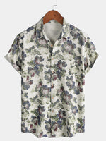 Floral Print Beach Style Short Sleeve Shirt