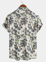 Floral Print Beach Style Short Sleeve Shirt