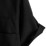 Men's Cotton Short-Sleeve Shirt with Chest Pockets in Solid Color