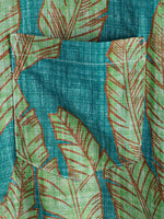Hawaiian Short-Sleeve Shirt, Green Tropical Leaf Motif, Summer