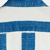 Casual Vintage Blue Vertical Stripe Short-Sleeve Shirt