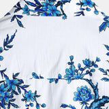 Blue Floral Print Short Sleeve Shirt