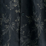 Elegant Casual Short-Sleeve Retro Floral Print Shirt