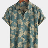 Short-Sleeve Summer Shirt with Pocket and Maple Leaf
