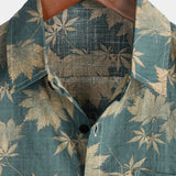 2-Pack | Vintage Blue Floral Short-Sleeve Retro Summer Vacation Shirt