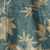 Short-Sleeve Summer Shirt with Pocket and Maple Leaf