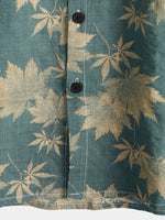 Short-Sleeve Summer Shirt with Pocket and Maple Leaf