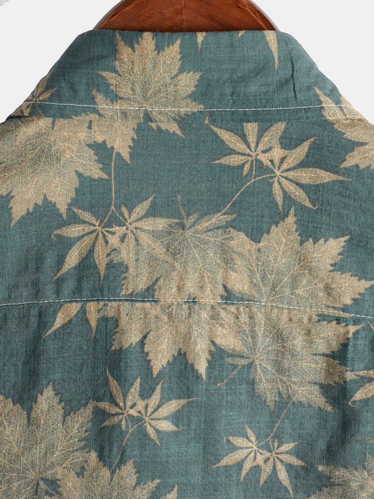 Short-Sleeve Summer Shirt with Pocket and Maple Leaf
