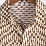 Khaki Button-Up Short Sleeve Shirt