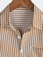 Khaki Button-Up Short Sleeve Shirt