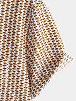 Khaki Button-Up Short Sleeve Shirt