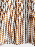 Khaki Button-Up Short Sleeve Shirt