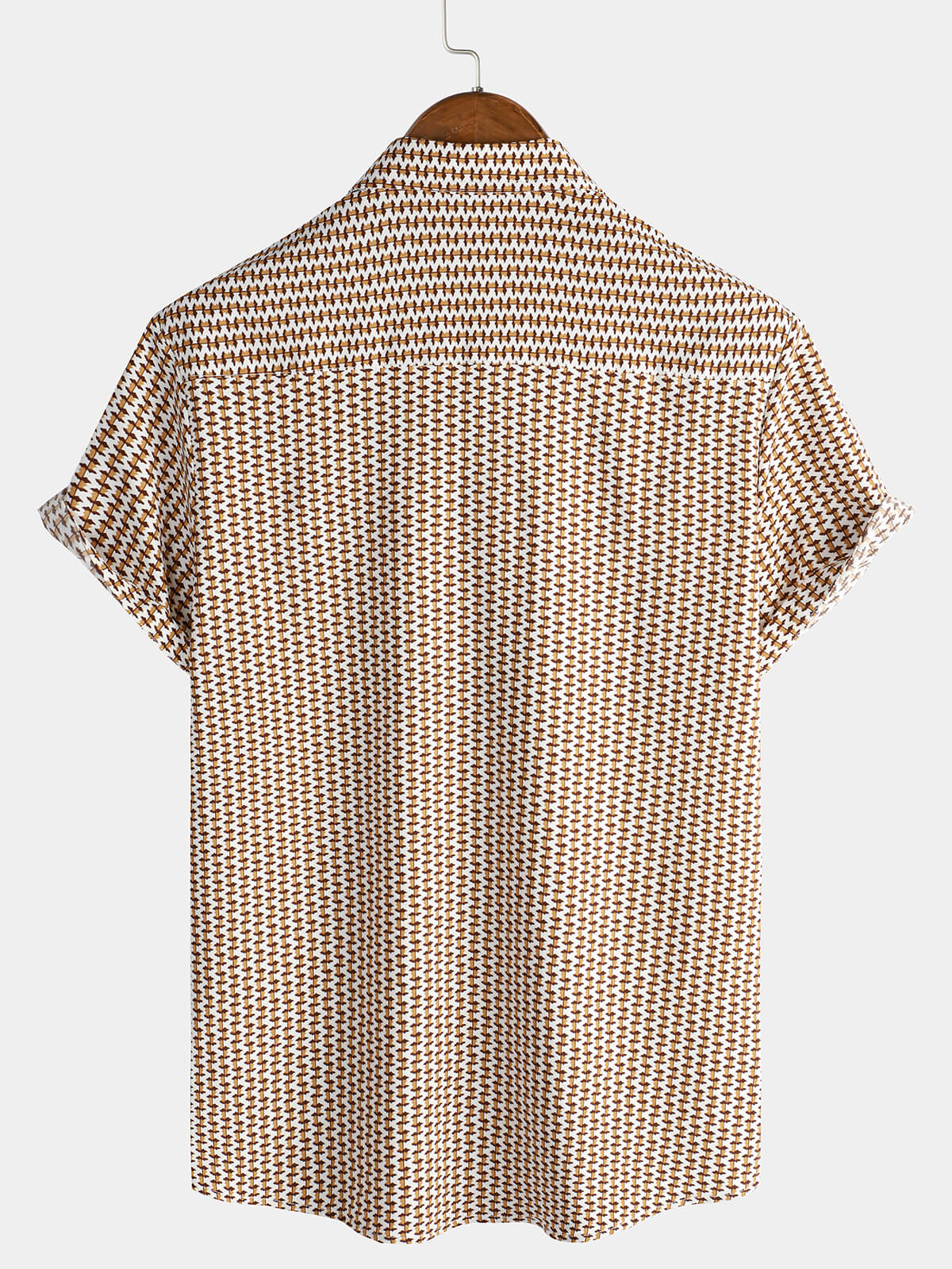 Khaki Button-Up Short Sleeve Shirt