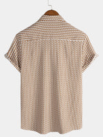 Khaki Button-Up Short Sleeve Shirt
