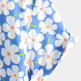 Light Blue Short Sleeve Shirt with Floral Print