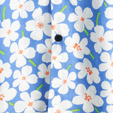 Light Blue Short Sleeve Shirt with Floral Print