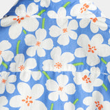 Light Blue Short Sleeve Shirt with Floral Print