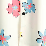 White Floral Print Summer Shirt