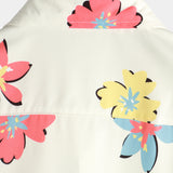 White Floral Print Summer Shirt