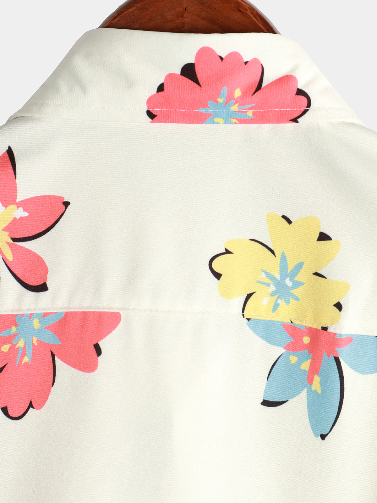 White Floral Print Summer Shirt