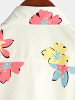 White Floral Print Summer Shirt