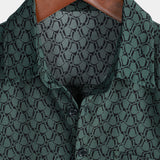 Green Button-Up Short Sleeve Shirt