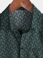 Green Button-Up Short Sleeve Shirt