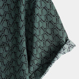Green Button-Up Short Sleeve Shirt