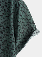 Green Button-Up Short Sleeve Shirt
