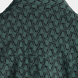 Green Button-Up Short Sleeve Shirt