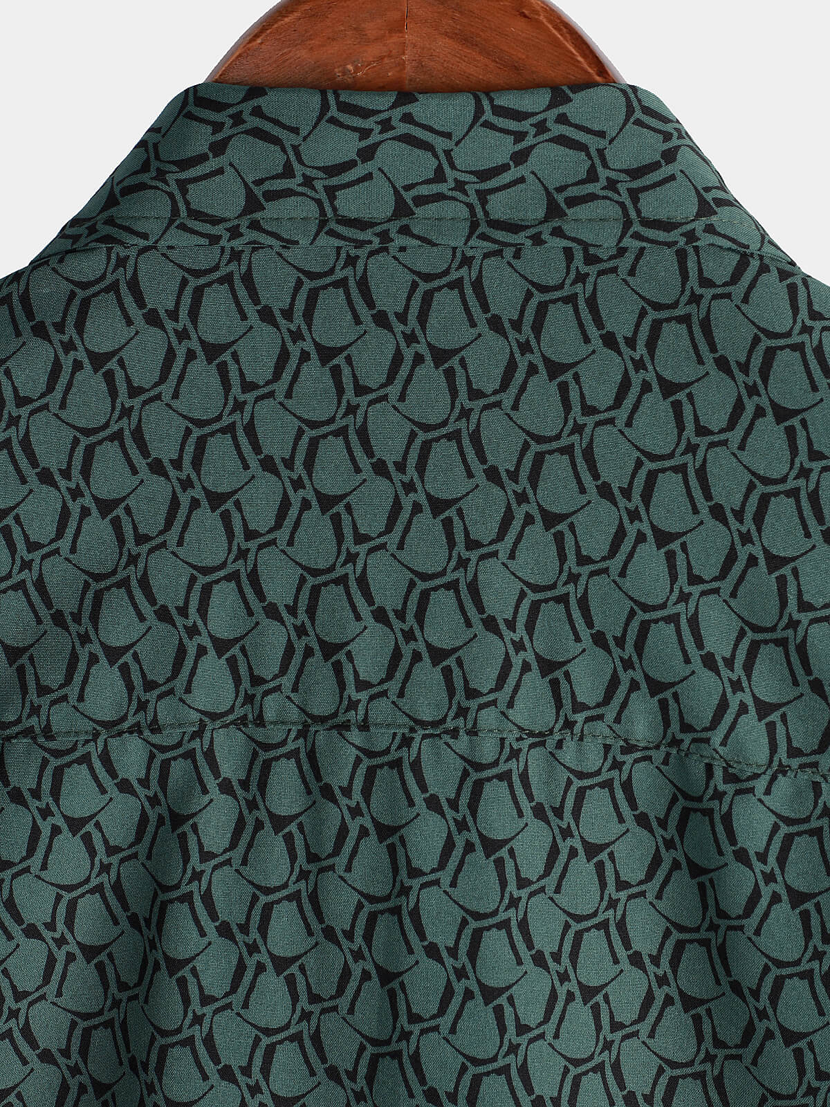 Green Button-Up Short Sleeve Shirt