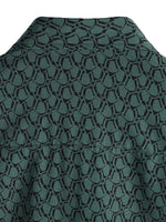 Men's Cotton Shirt for Vacation Short Sleeve Green with Buttons