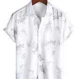 Short Sleeve Shirt with Floral Pattern for Men
