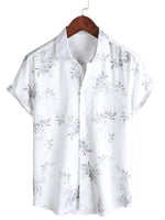 Short Sleeve Shirt with Floral Pattern for Men