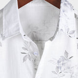 Short Sleeve Shirt with Floral Pattern for Men