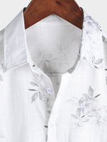 Short Sleeve Shirt with Floral Pattern for Men