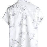 Short Sleeve Shirt with Floral Pattern for Men