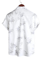 Short Sleeve Shirt with Floral Pattern for Men