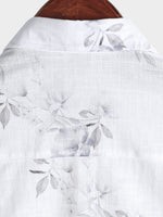 Short Sleeve Shirt with Floral Pattern for Men