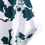 Men's Summer Cotton Shirt with Floral Pattern and Short Sleeves