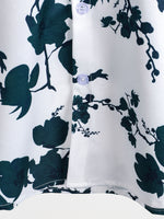 Men's Summer Cotton Shirt with Floral Pattern and Short Sleeves
