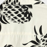 Beige Button-Up Short Sleeve Shirt with Pineapple Print, Summer Beach Hawaiian