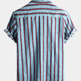 Striped Print Short-Sleeve Shirt