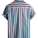 Men's Cotton Shirt with Short Sleeve and Buttons