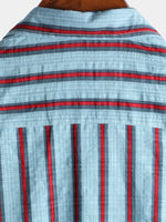 Striped Print Short-Sleeve Shirt
