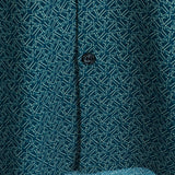 Casual Shirt with Pockets, Short Sleeves, Geometric Print